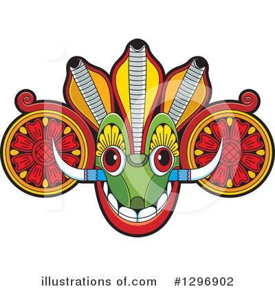 Royalty-Free (RF) Tribal Mask Clipart Illustration by Lal Perera - Stock Sample #1296902