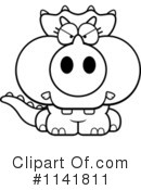 Triceratops Clipart #1141811 by Cory Thoman