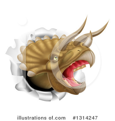 Triceratops Clipart #1314247 by AtStockIllustration
