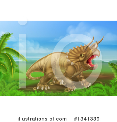 Royalty-Free (RF) Triceratops Clipart Illustration by AtStockIllustration - Stock Sample #1341339