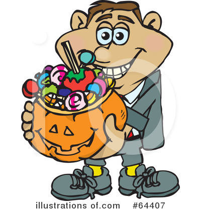 Royalty-Free (RF) Trick Or Treater Clipart Illustration by Dennis Holmes Designs - Stock Sample #64407