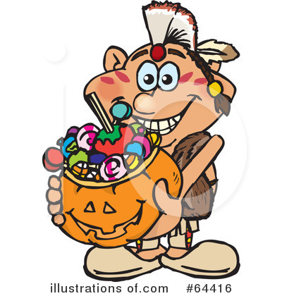 Royalty-Free (RF) Trick Or Treater Clipart Illustration by Dennis Holmes Designs - Stock Sample #64416