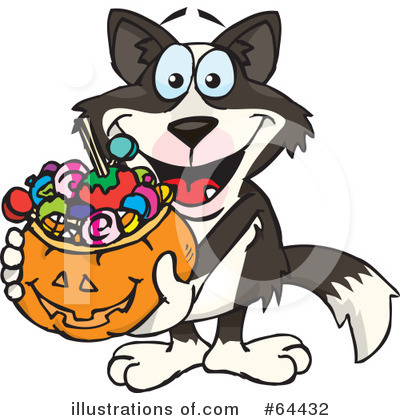 Royalty-Free (RF) Trick Or Treater Clipart Illustration by Dennis Holmes Designs - Stock Sample #64432