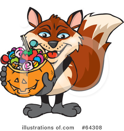 Royalty-Free (RF) Trick Or Treating Clipart Illustration by Dennis Holmes Designs - Stock Sample #64308