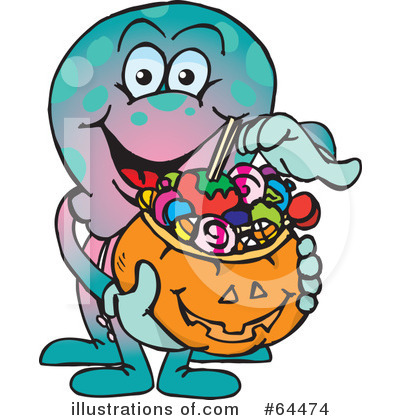 Royalty-Free (RF) Trick Or Treating Clipart Illustration by Dennis Holmes Designs - Stock Sample #64474