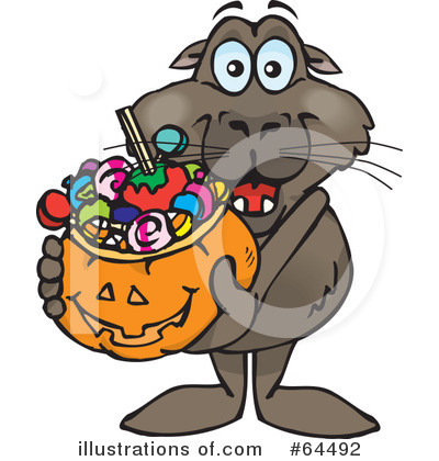 Royalty-Free (RF) Trick Or Treating Clipart Illustration by Dennis Holmes Designs - Stock Sample #64492