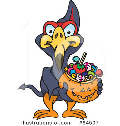 Royalty-Free (RF) Trick Or Treating Clipart Illustration by Dennis Holmes Designs - Stock Sample #64507