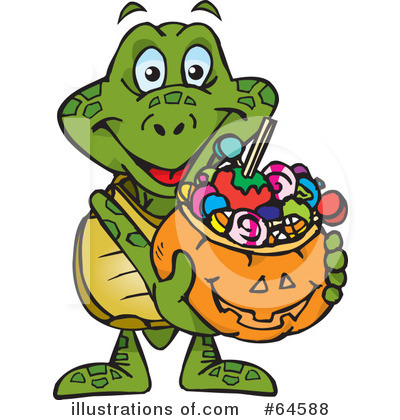 Royalty-Free (RF) Trick Or Treating Clipart Illustration by Dennis Holmes Designs - Stock Sample #64588