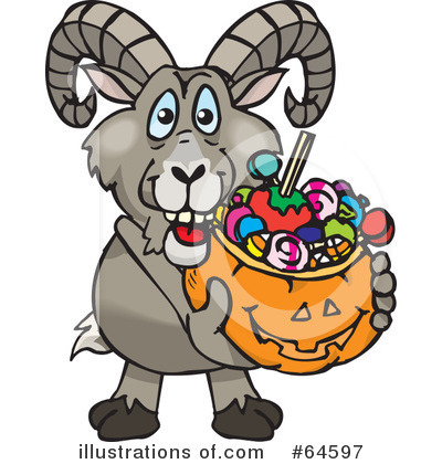Royalty-Free (RF) Trick Or Treating Clipart Illustration by Dennis Holmes Designs - Stock Sample #64597