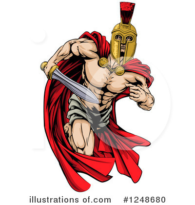Spartans Clipart #1248680 by AtStockIllustration