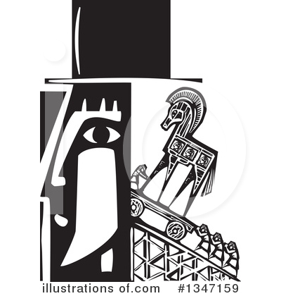 Royalty-Free (RF) Trojan Horse Clipart Illustration by xunantunich - Stock Sample #1347159