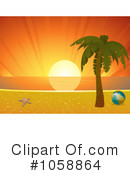 Tropical Beach Clipart #1058864 by elaineitalia