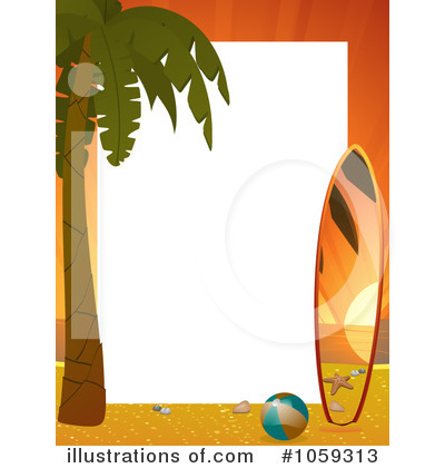 Tropical Sunset Clipart #1059313 by elaineitalia