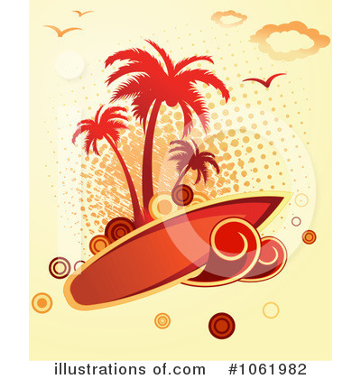 Royalty-Free (RF) Tropical Island Clipart Illustration by Vector Tradition SM - Stock Sample #1061982