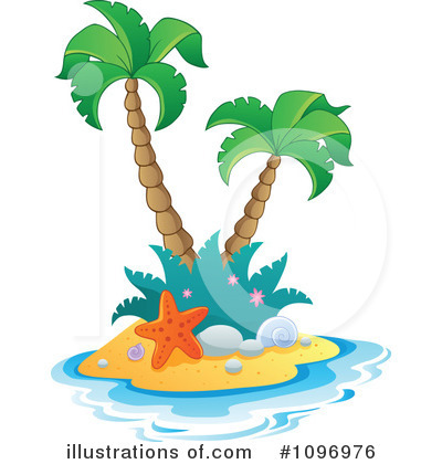 Royalty-Free (RF) Tropical Island Clipart Illustration by visekart - Stock Sample #1096976
