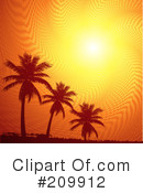 Tropical Sunset Clipart #209912 by elaineitalia