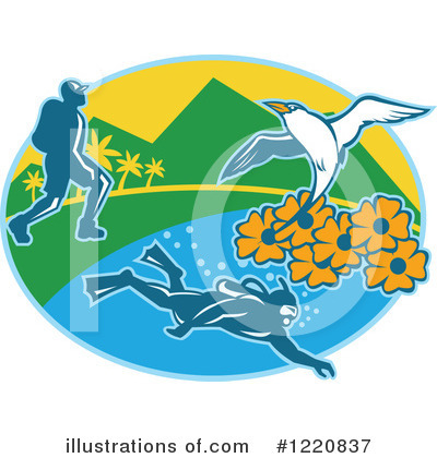 Royalty-Free (RF) Tropics Clipart Illustration by patrimonio - Stock Sample #1220837