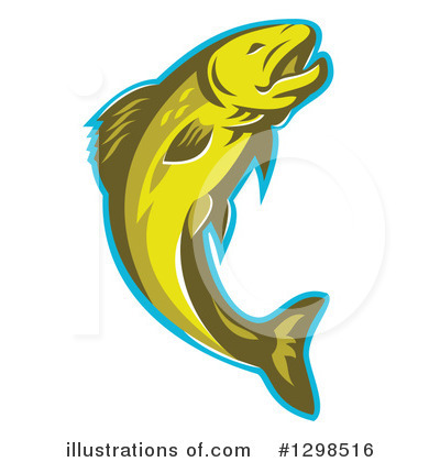 Royalty-Free (RF) Trout Clipart Illustration by patrimonio - Stock Sample #1298516