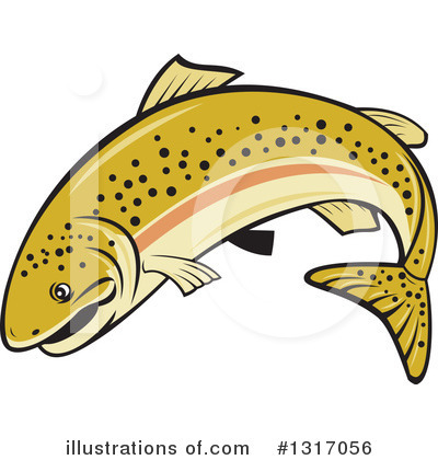 Royalty-Free (RF) Trout Clipart Illustration by patrimonio - Stock Sample #1317056