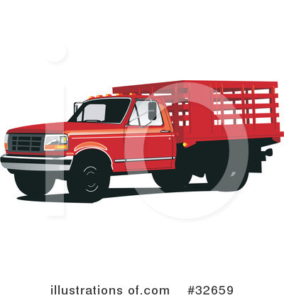 Pickup Truck Clipart #32659 by David Rey