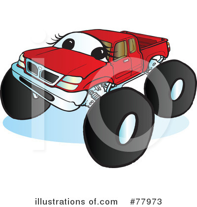 Royalty-Free (RF) Truck Clipart Illustration by Snowy - Stock Sample #77973