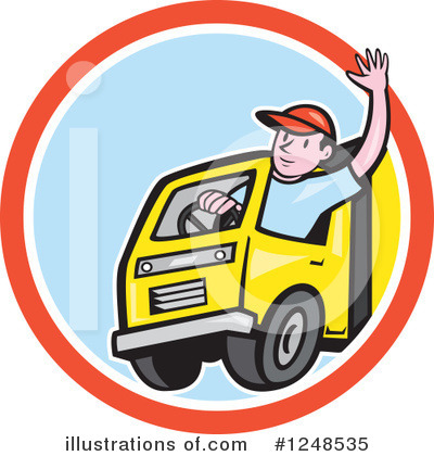 Truck Driver Clipart #1248535 by patrimonio