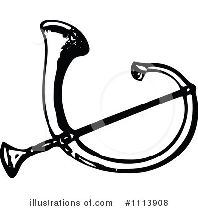 Royalty-Free (RF) Trumpet Clipart Illustration by Prawny Vintage - Stock Sample #1113908