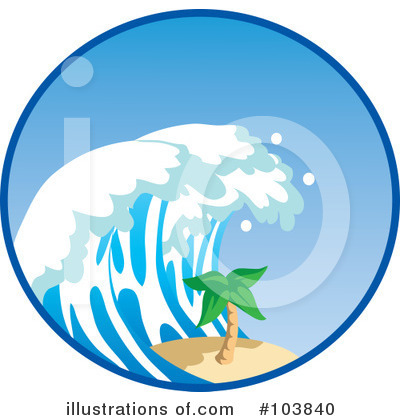 Royalty-Free (RF) Tsunami Clipart Illustration by Rosie Piter - Stock Sample #103840