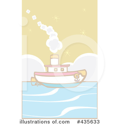 Royalty-Free (RF) Tug Boat Clipart Illustration by xunantunich - Stock Sample #435633