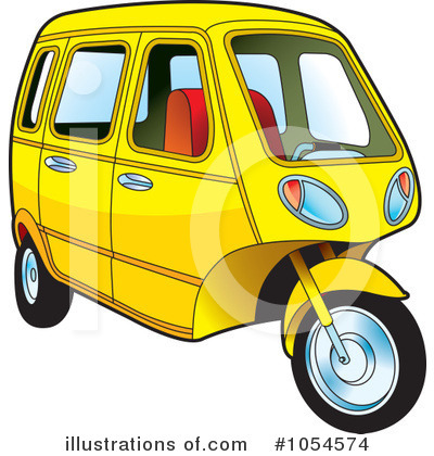 Rickshaws Clipart #1054574 by Lal Perera