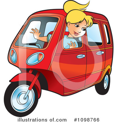 Tricycle Clipart #1098766 by Lal Perera