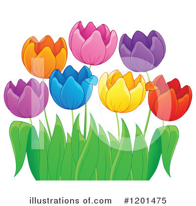 Royalty-Free (RF) Tulip Clipart Illustration by visekart - Stock Sample #1201475