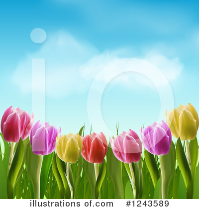 Royalty-Free (RF) Tulip Clipart Illustration by elaineitalia - Stock Sample #1243589