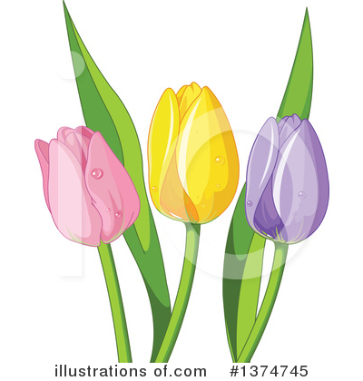Royalty-Free (RF) Tulip Clipart Illustration by Pushkin - Stock Sample #1374745