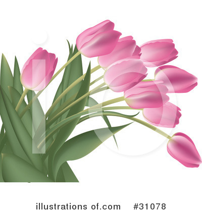 Royalty-Free (RF) Tulips Clipart Illustration by Eugene - Stock Sample #31078