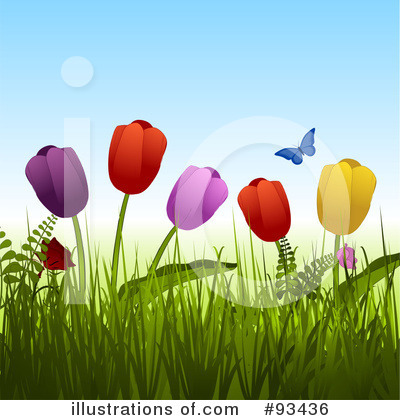 Royalty-Free (RF) Tulips Clipart Illustration by elaineitalia - Stock Sample #93436