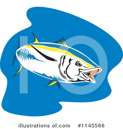 Royalty-Free (RF) Tuna Fish Clipart Illustration by patrimonio - Stock Sample #1145566