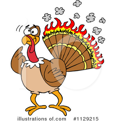Royalty-Free (RF) Turkey Bird Clipart Illustration by LaffToon - Stock Sample #1129215
