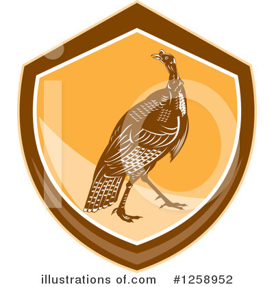 Royalty-Free (RF) Turkey Bird Clipart Illustration by patrimonio - Stock Sample #1258952