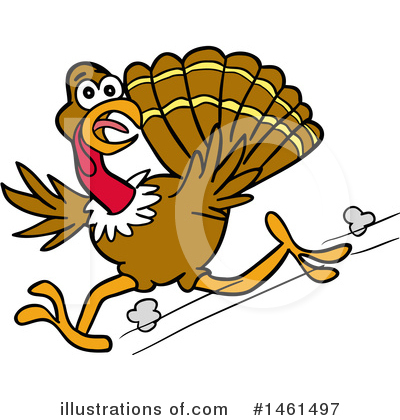 Royalty-Free (RF) Turkey Bird Clipart Illustration by LaffToon - Stock Sample #1461497