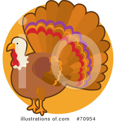 Royalty-Free (RF) Turkey Bird Clipart Illustration by Maria Bell - Stock Sample #70954