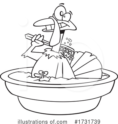 Bathing Clipart #1731739 by toonaday