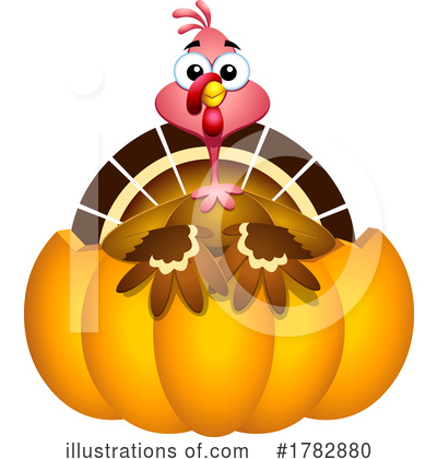 Thanksgiving Turkey Clipart #1782880 by Hit Toon