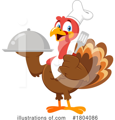 Thanksgiving Turkey Clipart #1804086 by Hit Toon