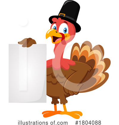 Thanksgiving Turkey Clipart #1804088 by Hit Toon