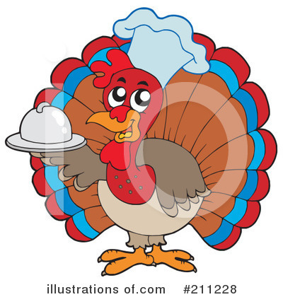 Royalty-Free (RF) Turkey Clipart Illustration by visekart - Stock Sample #211228