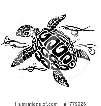 Sea Turtle Clipart #1779926 by Vector Tradition SM