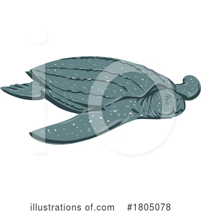 Royalty-Free (RF) Turtle Clipart Illustration by patrimonio - Stock Sample #1805078