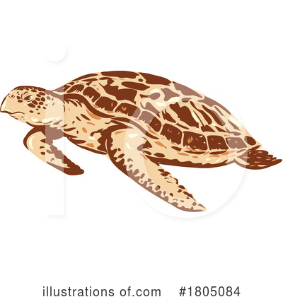 Sea Turtle Clipart #1805084 by patrimonio