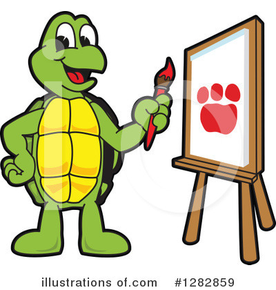 Royalty-Free (RF) Turtle Mascot Clipart Illustration by Mascot Junction - Stock Sample #1282859